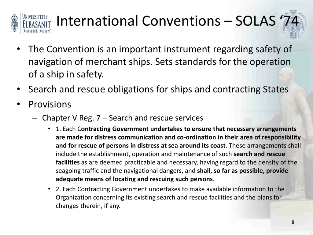 international conventions solas 74