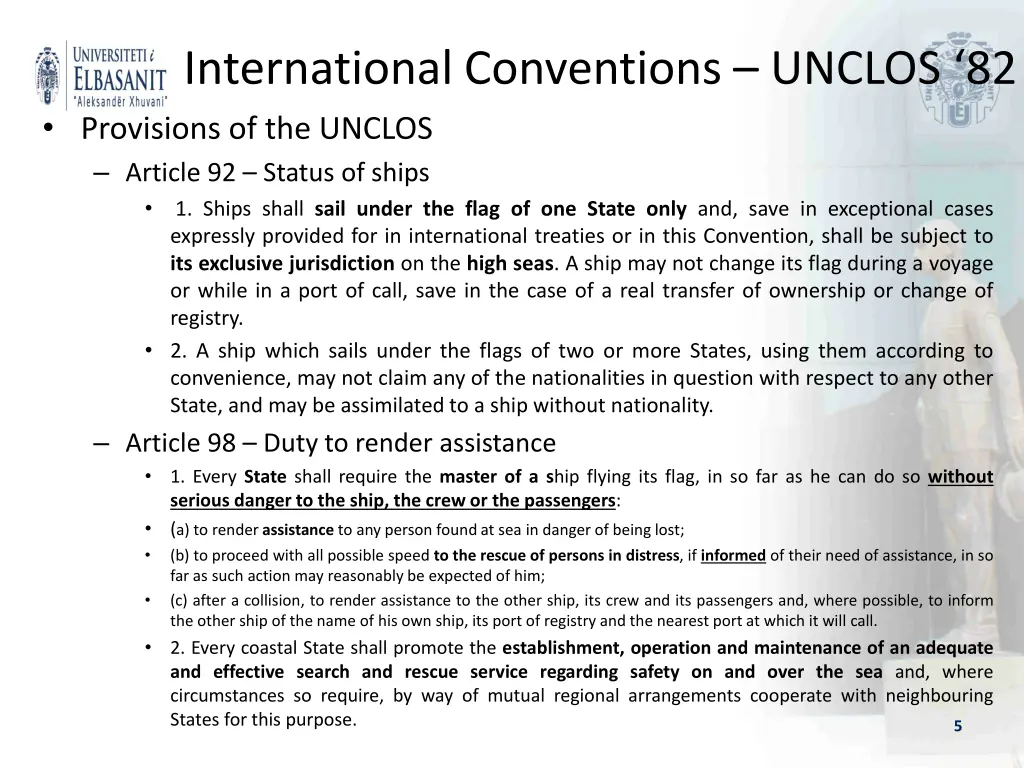 international conventions unclos 82 provisions