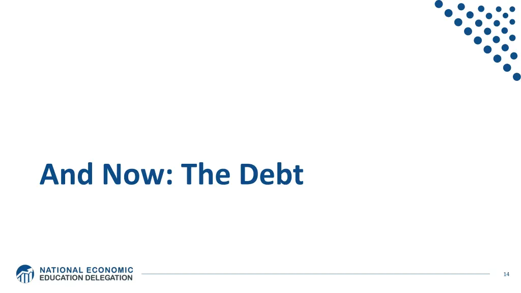 and now the debt