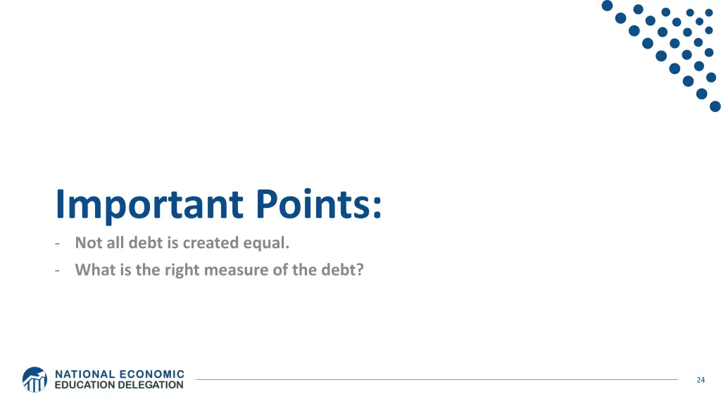important points not all debt is created equal