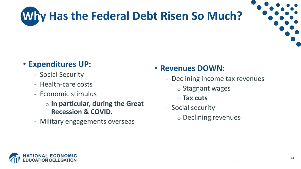 why has the federal debt risen so much