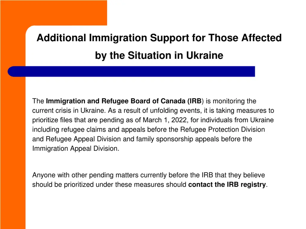 additional immigration support for those affected 4