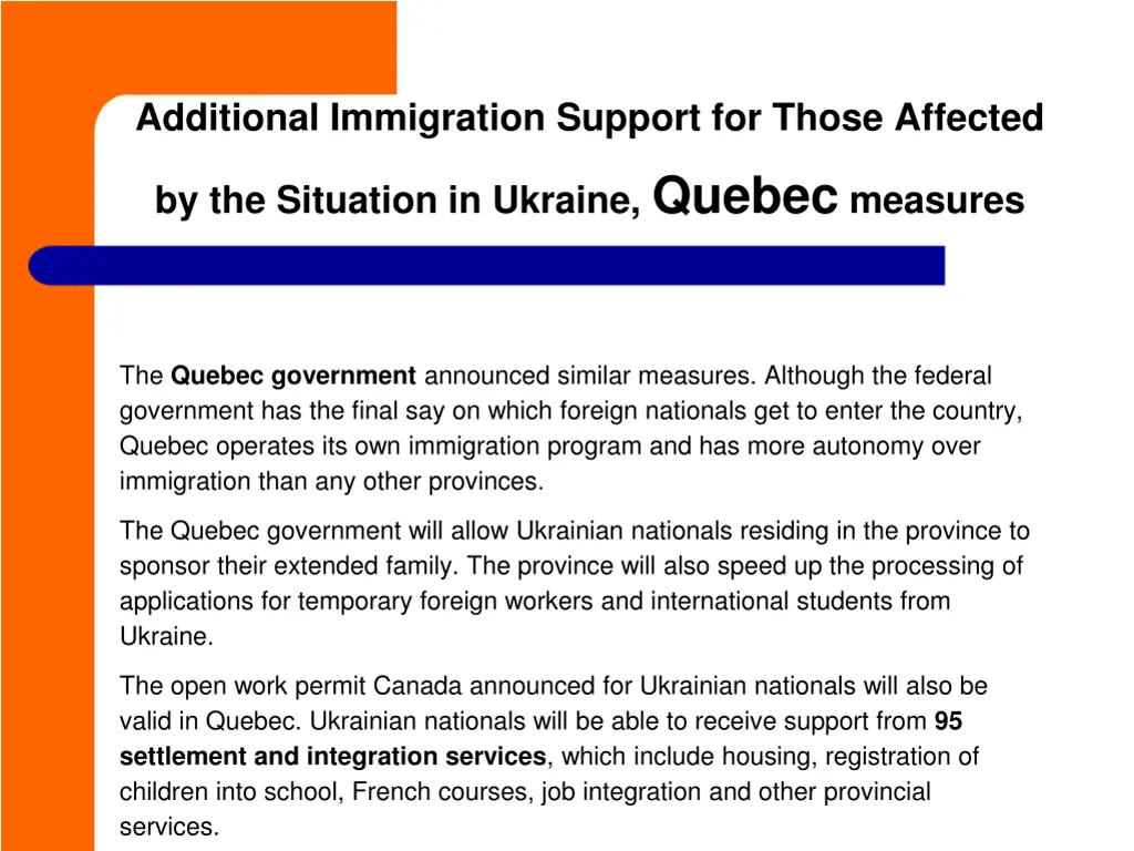 additional immigration support for those affected 6