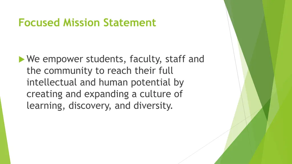 focused mission statement
