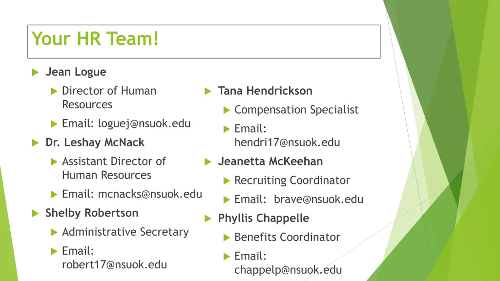 your hr team