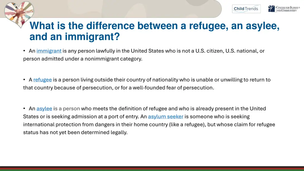 what is the difference between a refugee
