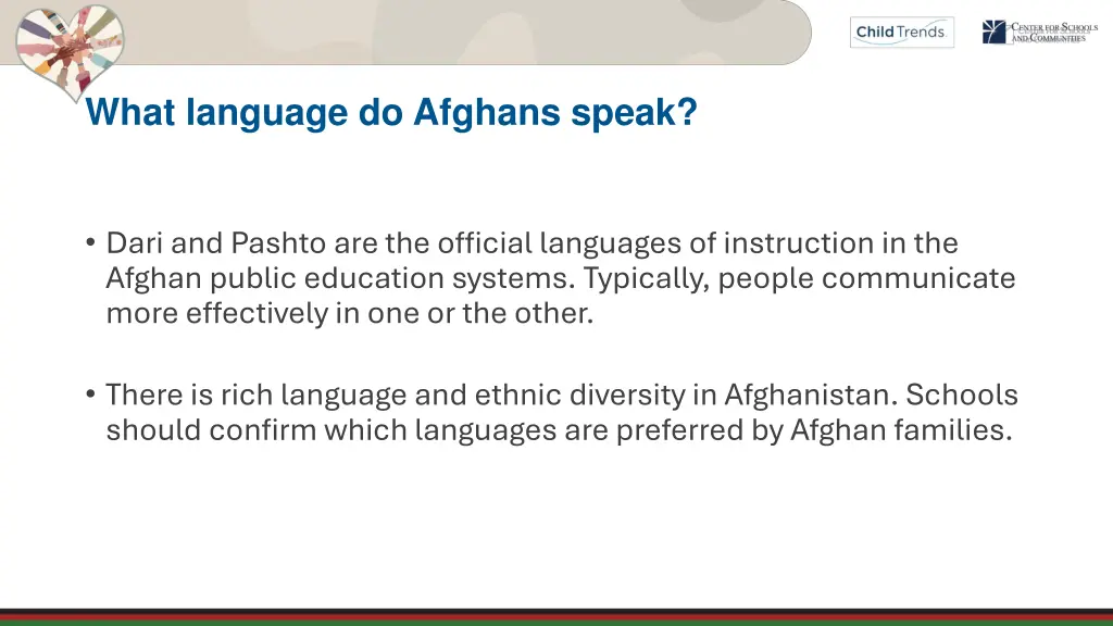 what language do afghans speak