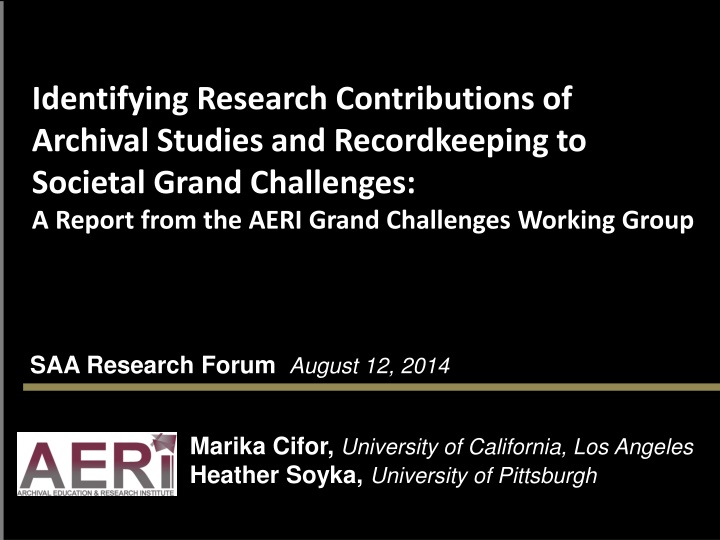 identifying research contributions of archival