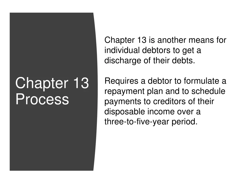 chapter 13 is another means for individual