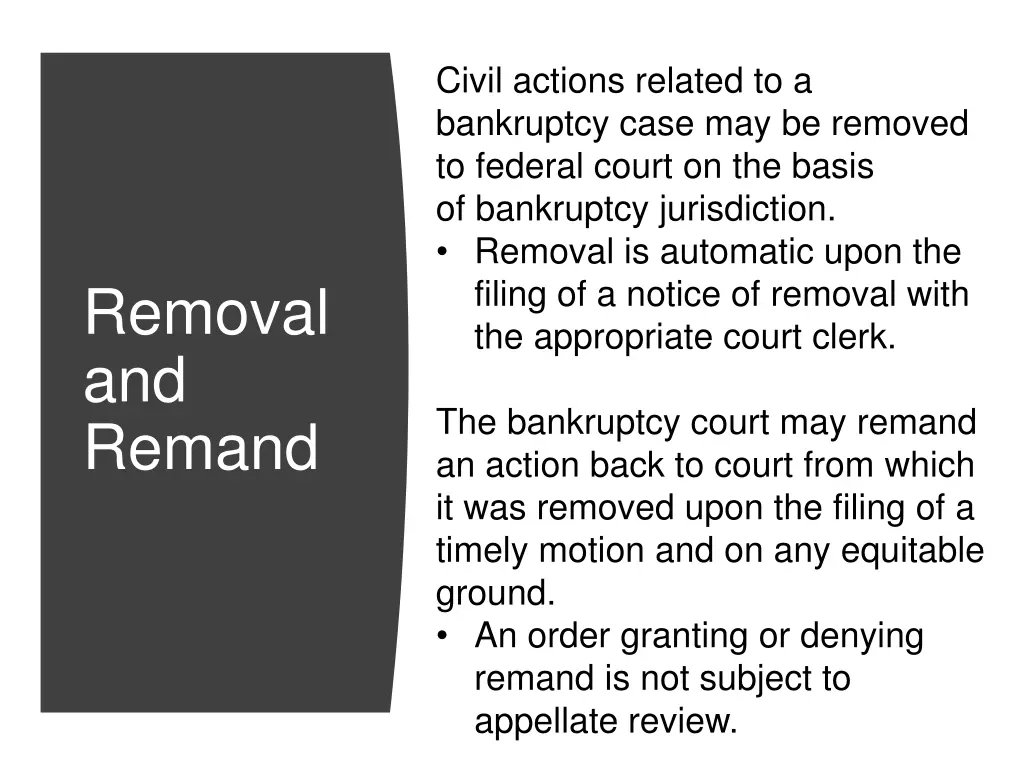 civil actions related to a bankruptcy case