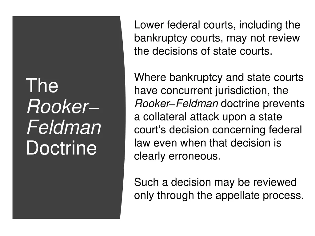 lower federal courts including the bankruptcy