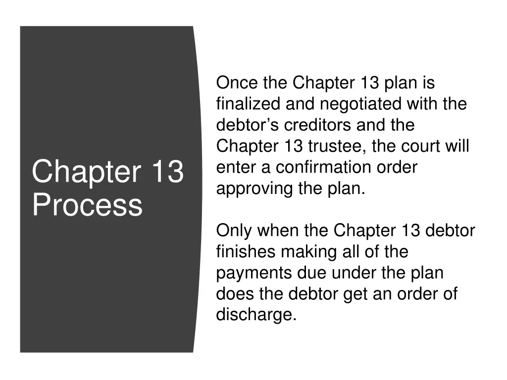 once the chapter 13 plan is finalized