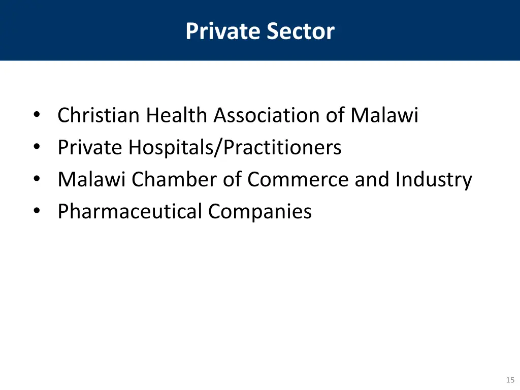 private sector