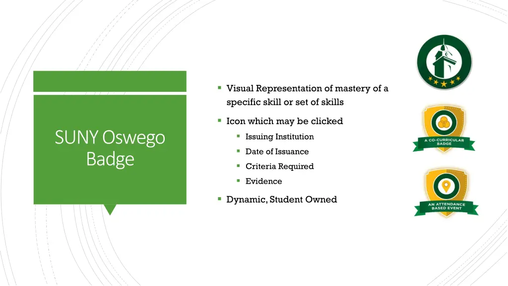 visual representation of mastery of a specific