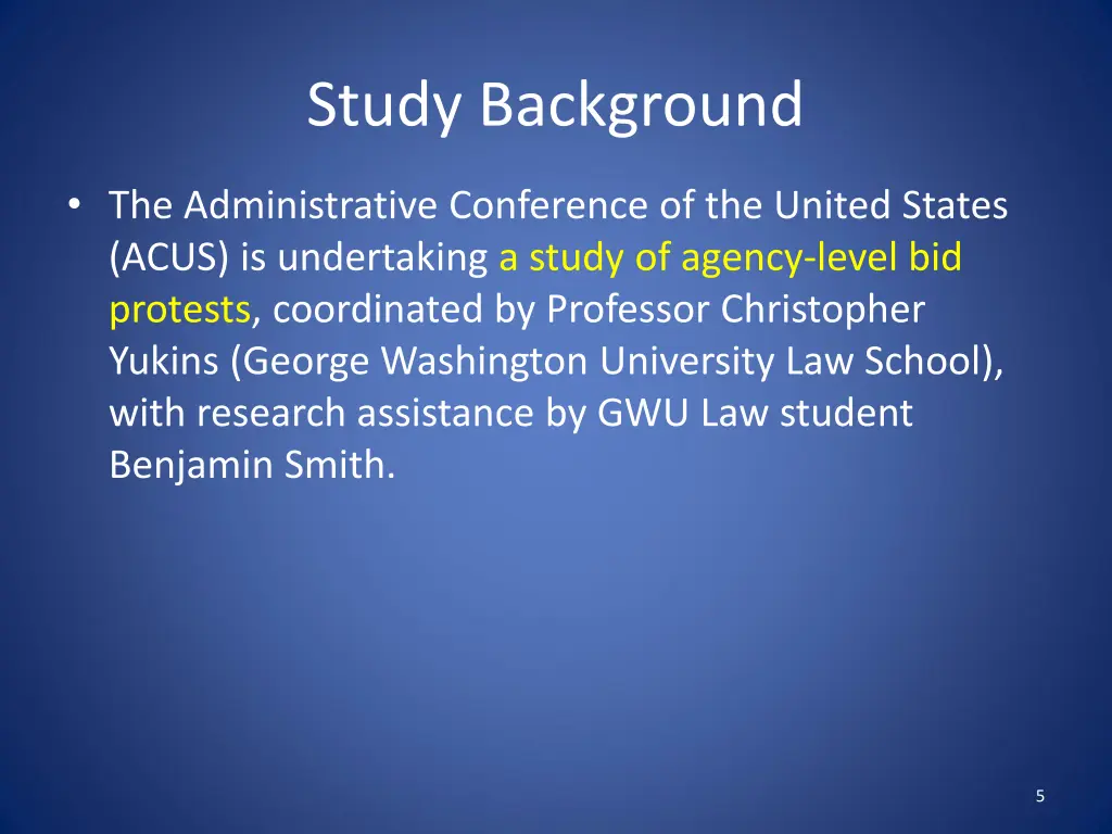 study background