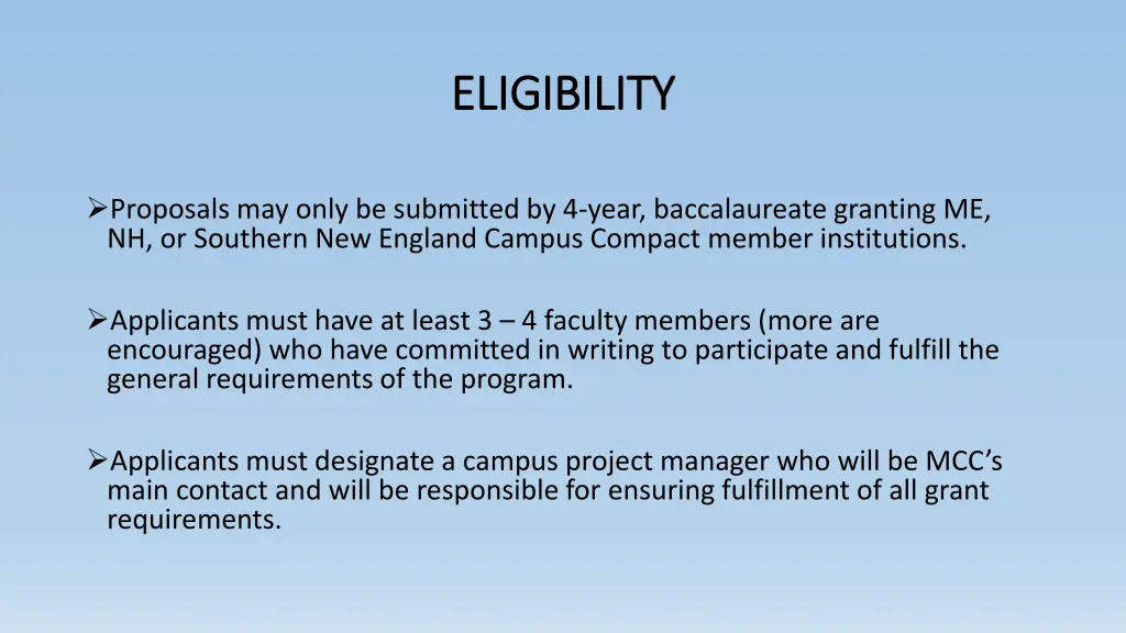 eligibility eligibility