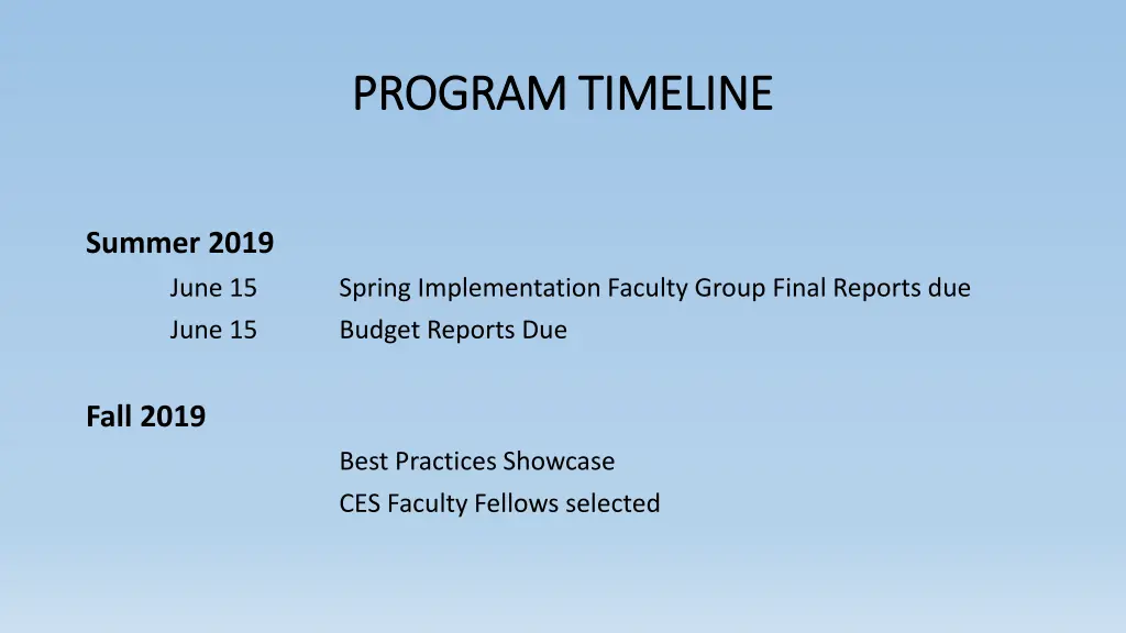 program timeline program timeline 3