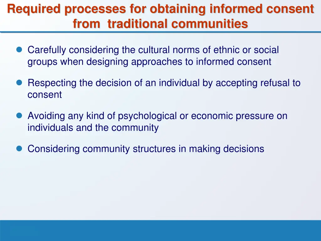 required processes for obtaining informed consent 1