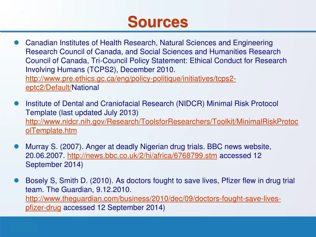 sources