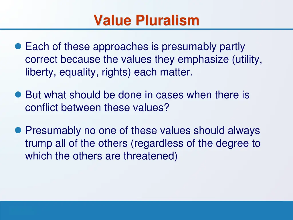 value pluralism