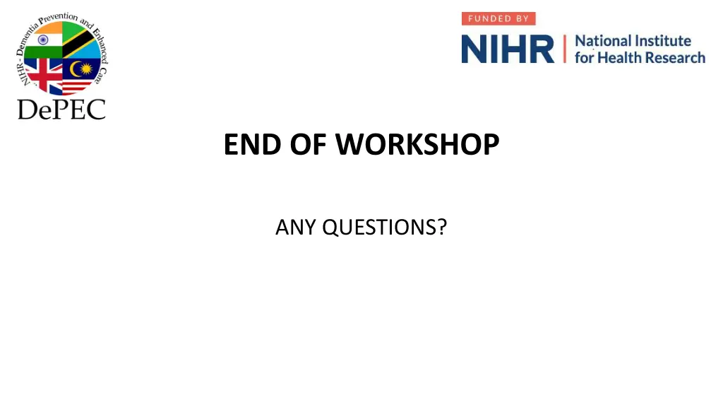 end of workshop
