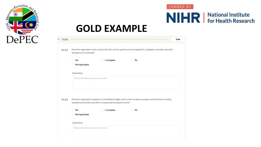 gold example
