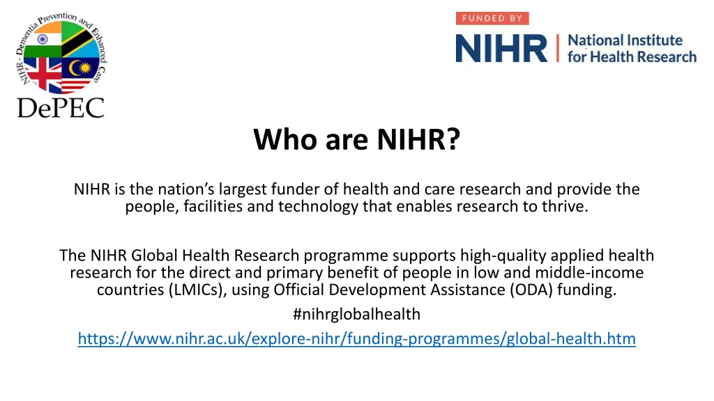 who are nihr