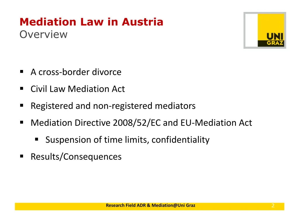 mediation law in austria overview
