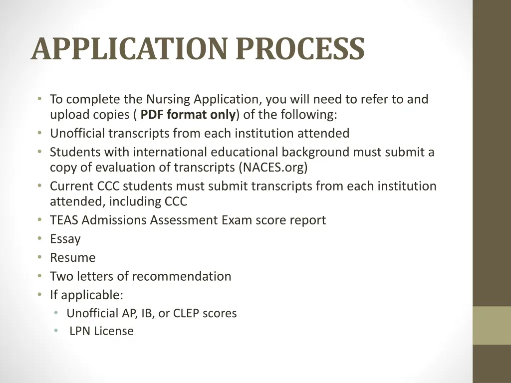 application process 1