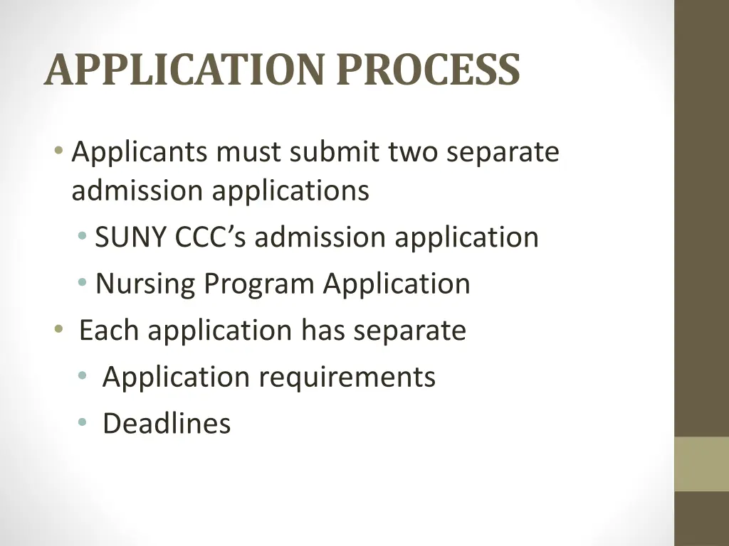 application process