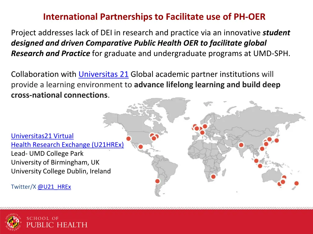 international partnerships to facilitate
