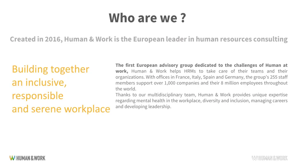 who are we