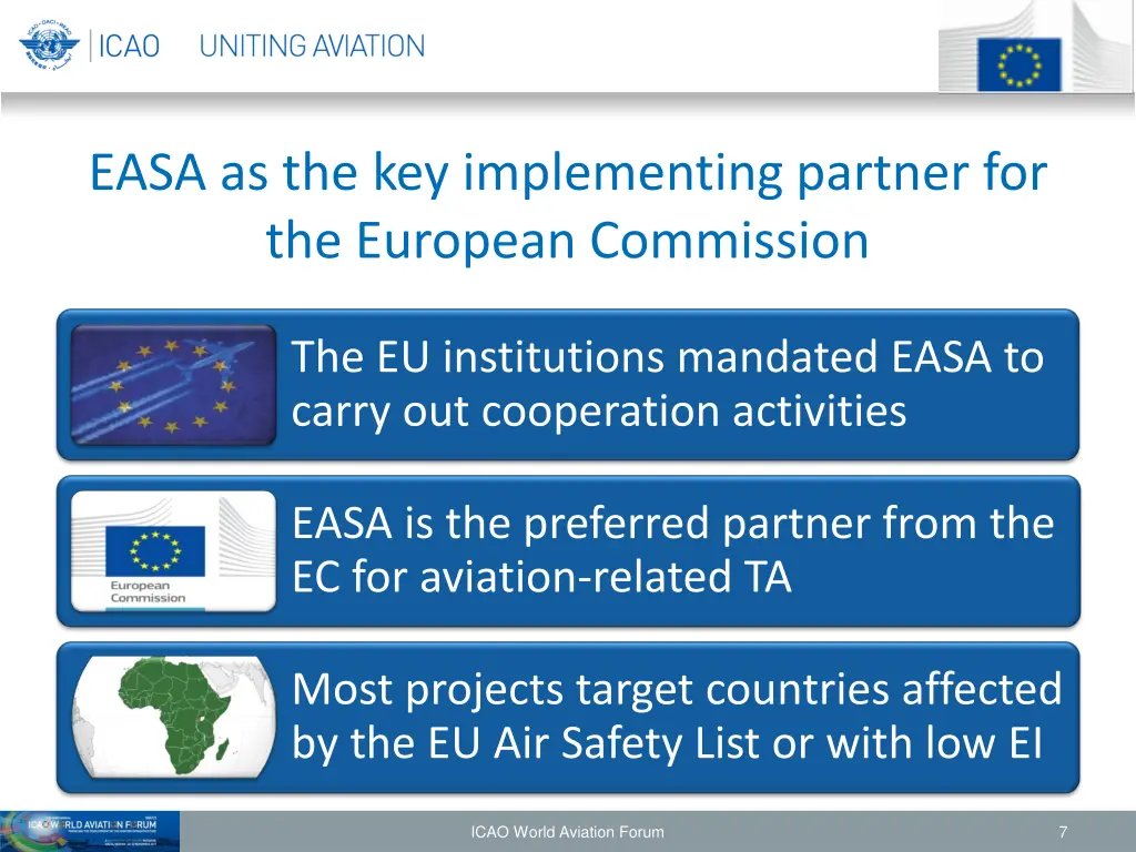 easa as the key implementing partner