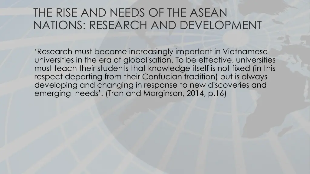the rise and needs of the asean nations research