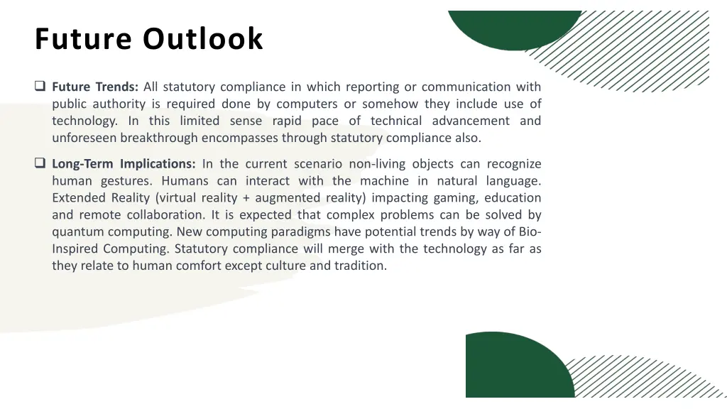 future outlook