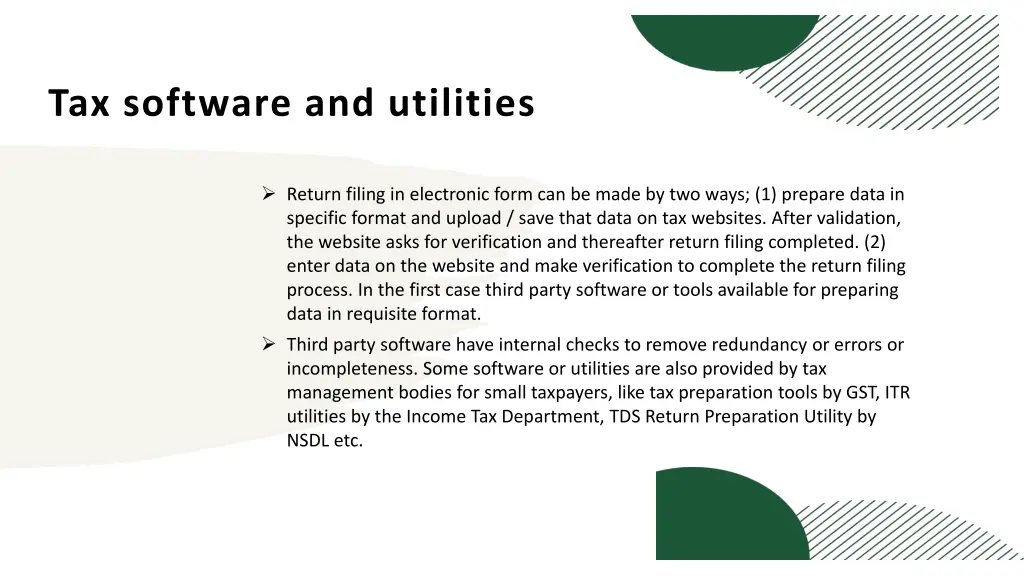 tax software and utilities
