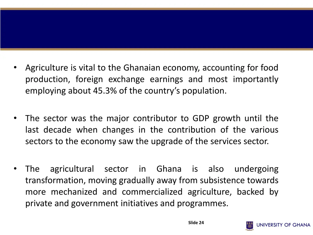 agriculture is vital to the ghanaian economy