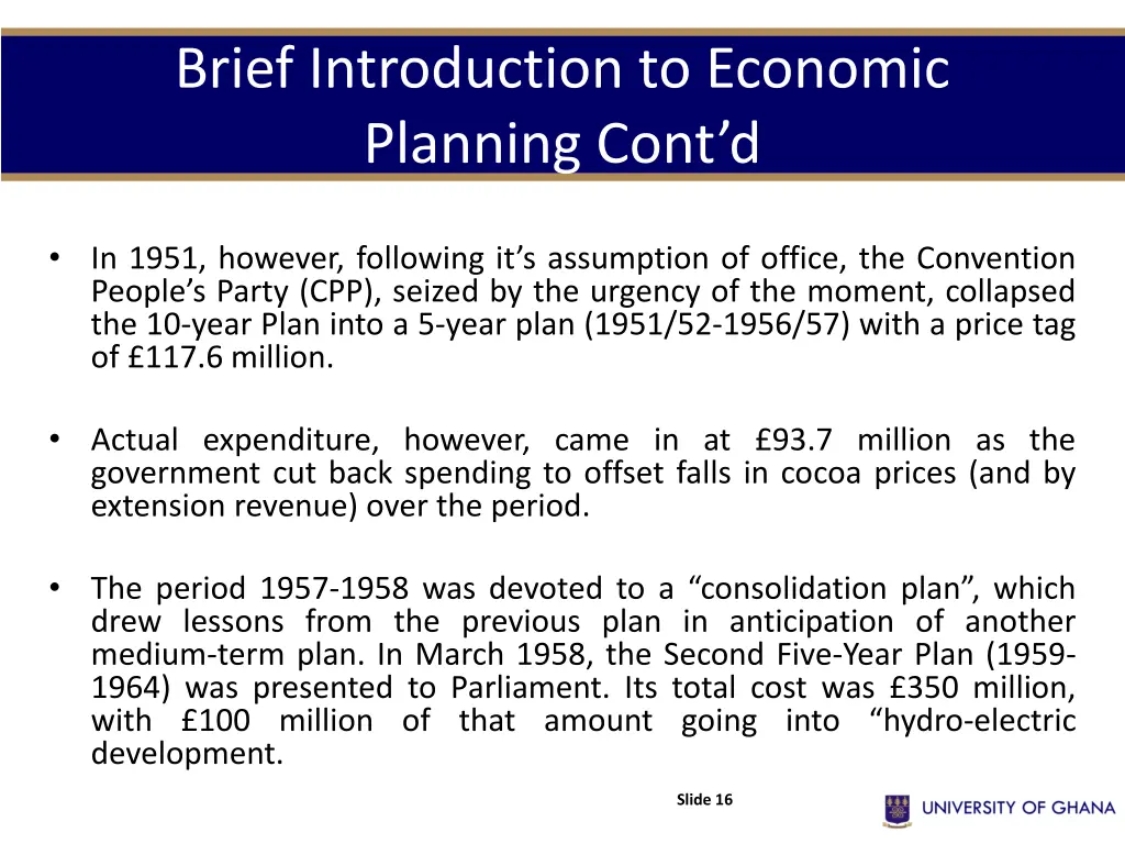 brief introduction to economic planning cont d 2