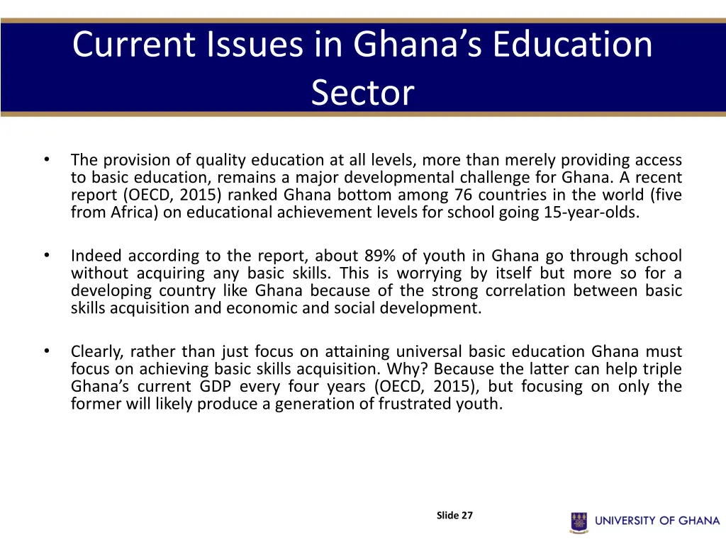current issues in ghana s education sector