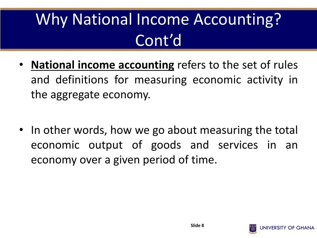 why national income accounting cont d