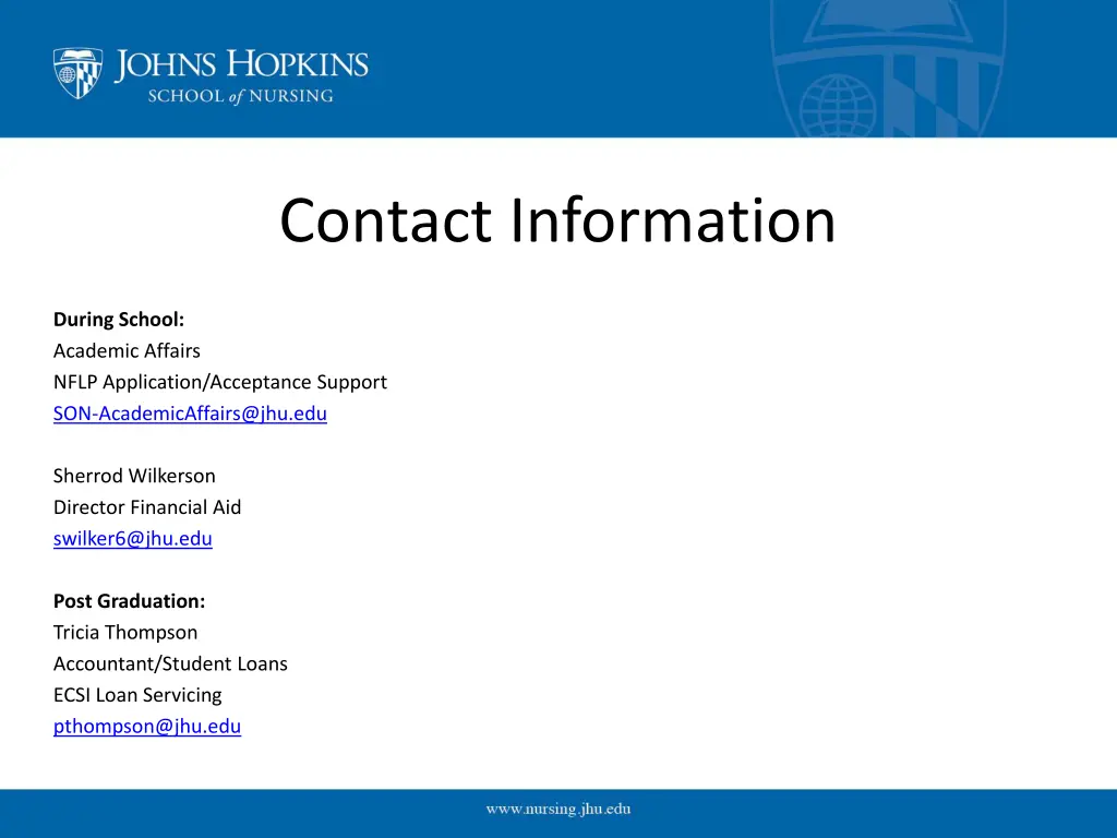 contact information