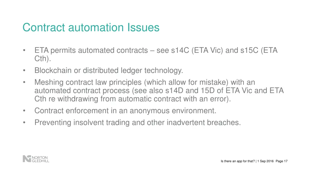 contract automation issues