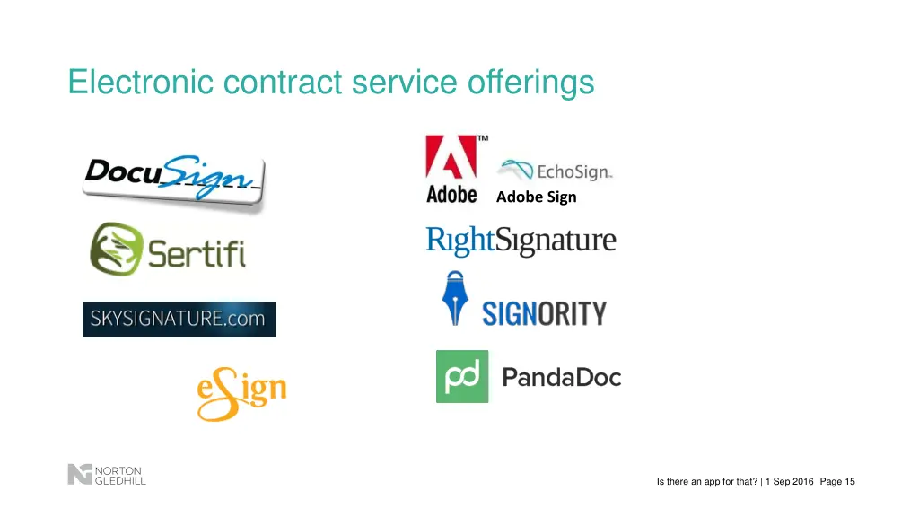 electronic contract service offerings