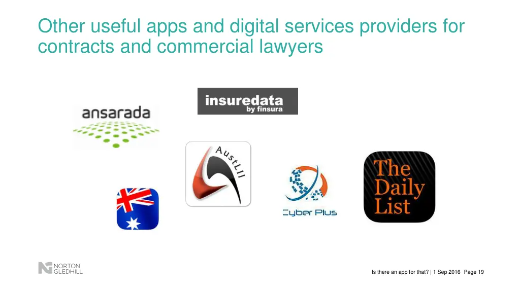 other useful apps and digital services providers