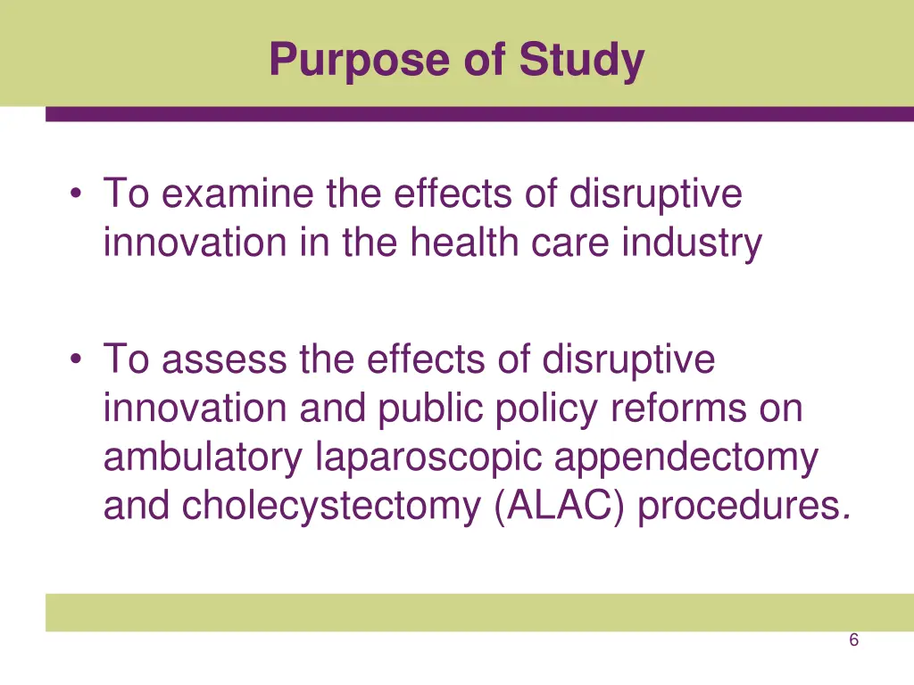 purpose of study