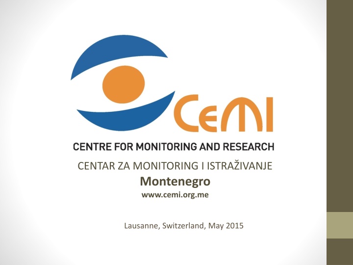 centar za monitoring i istra ivanje montenegro