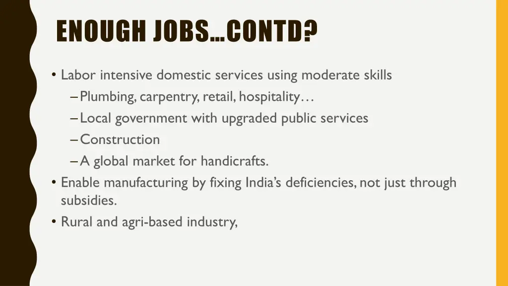 enough jobs contd