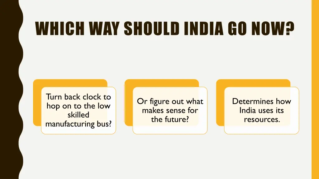 which way should india go now