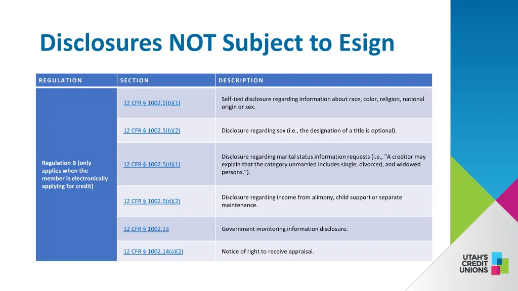 disclosures not subject to esign 1