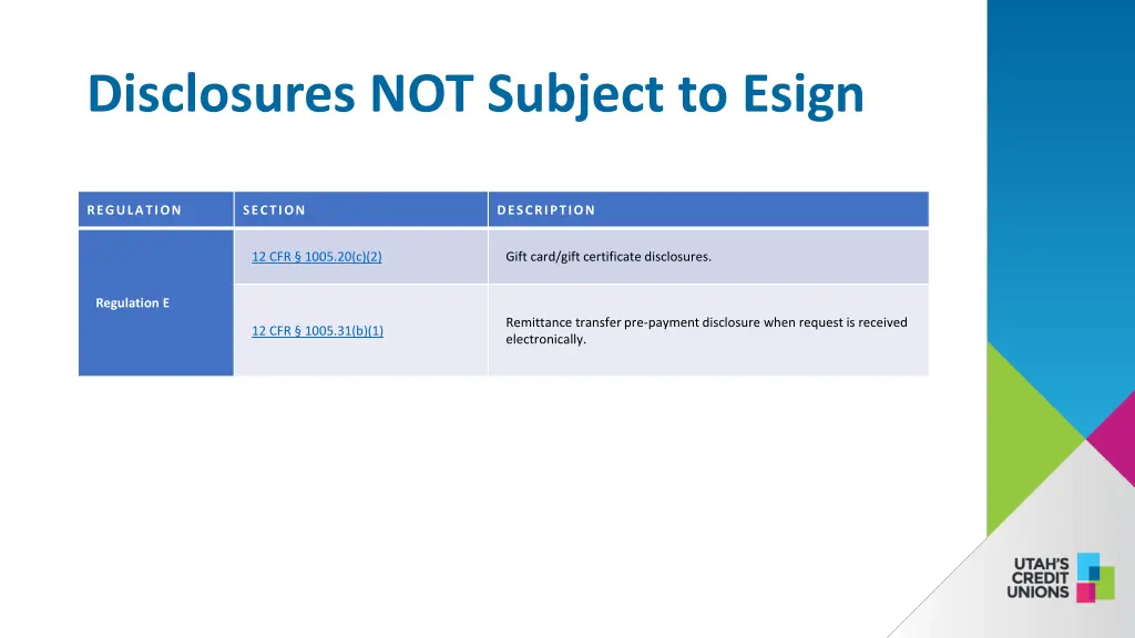 disclosures not subject to esign 3